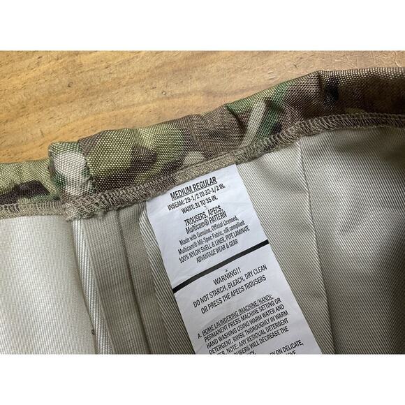 Military Pants Medium Regular APECS Trousers Multicam OCP Rain Army - Picture 10 of 13